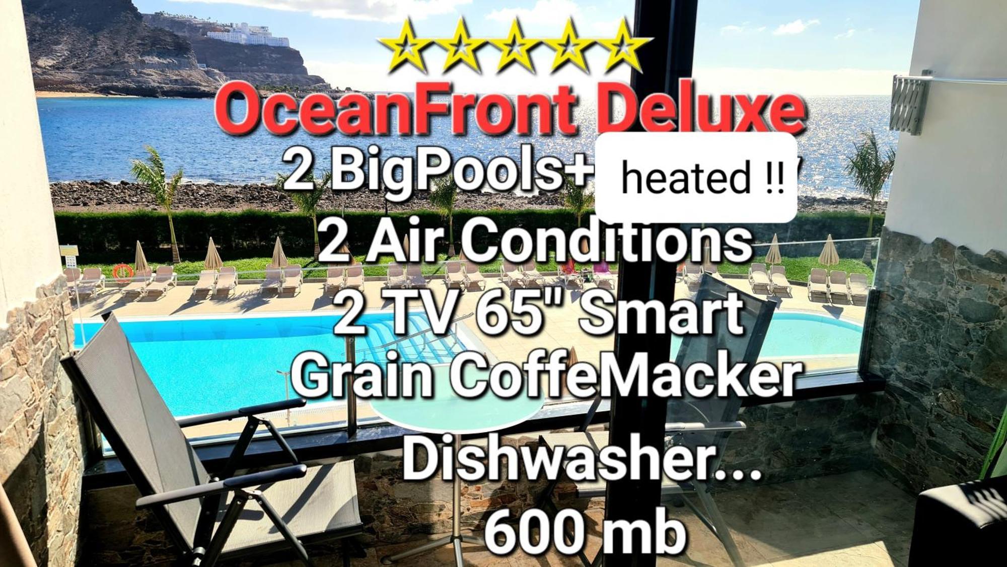 Oceanfront Deluxe-45M,Heated Pools,2Aircondition, 2Tv-65",Dishwasher,600Mb,Lift,Amadores View ! Плая дел Кура Екстериор снимка